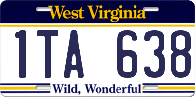 WV license plate 1TA638