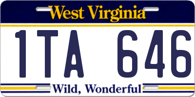 WV license plate 1TA646