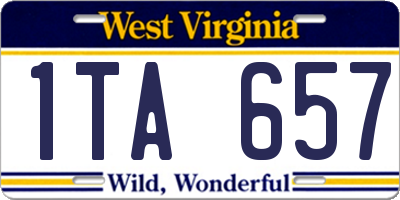 WV license plate 1TA657