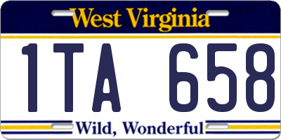WV license plate 1TA658