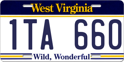 WV license plate 1TA660