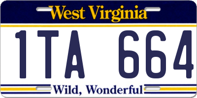 WV license plate 1TA664