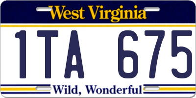 WV license plate 1TA675