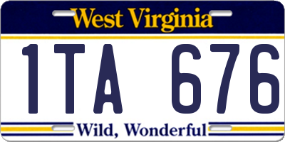 WV license plate 1TA676
