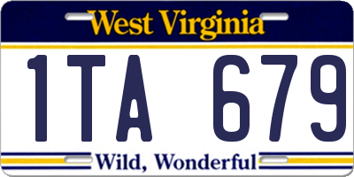 WV license plate 1TA679