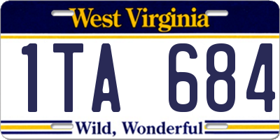 WV license plate 1TA684
