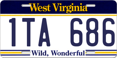 WV license plate 1TA686