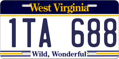 WV license plate 1TA688