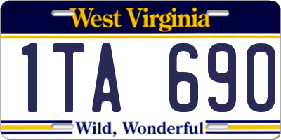 WV license plate 1TA690
