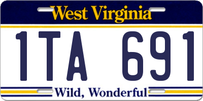 WV license plate 1TA691