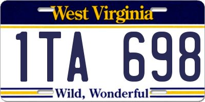 WV license plate 1TA698