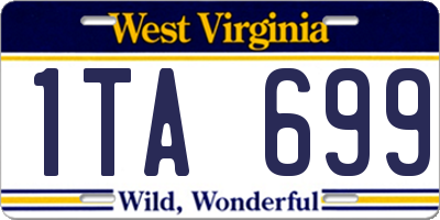 WV license plate 1TA699