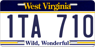 WV license plate 1TA710