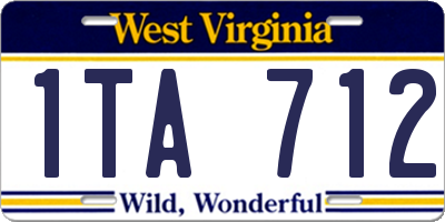 WV license plate 1TA712
