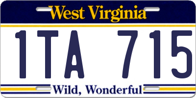WV license plate 1TA715