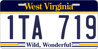 WV license plate 1TA719