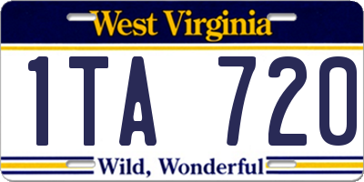 WV license plate 1TA720