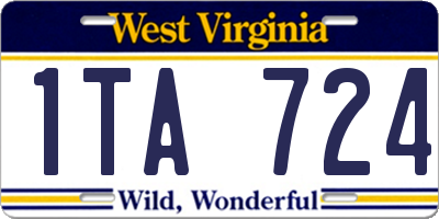 WV license plate 1TA724