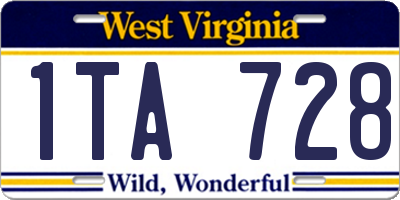 WV license plate 1TA728