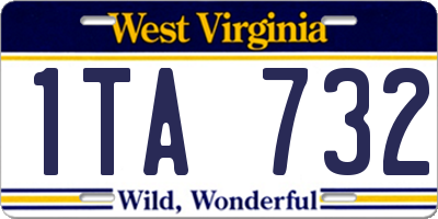 WV license plate 1TA732