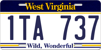 WV license plate 1TA737