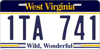 WV license plate 1TA741