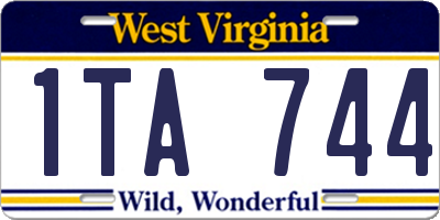 WV license plate 1TA744