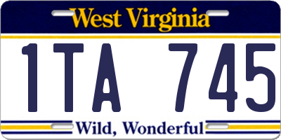 WV license plate 1TA745