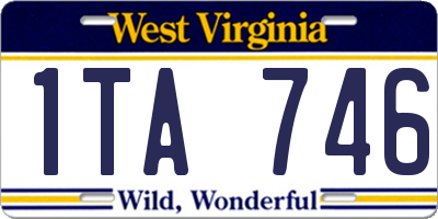 WV license plate 1TA746