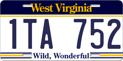 WV license plate 1TA752
