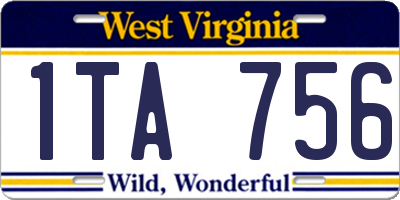 WV license plate 1TA756