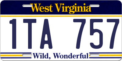 WV license plate 1TA757