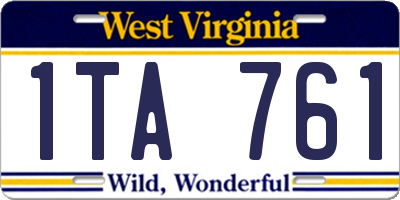 WV license plate 1TA761