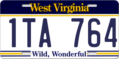 WV license plate 1TA764