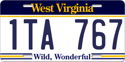 WV license plate 1TA767