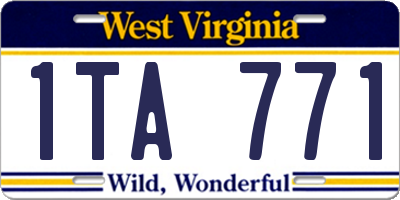 WV license plate 1TA771