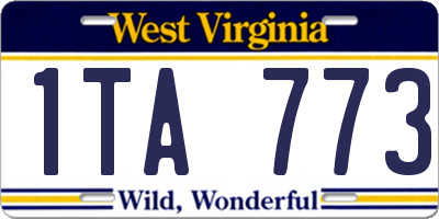 WV license plate 1TA773