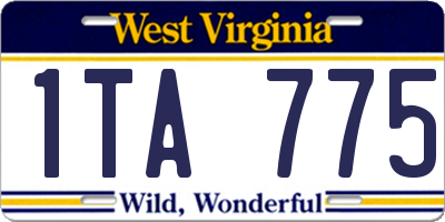 WV license plate 1TA775