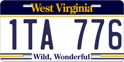 WV license plate 1TA776