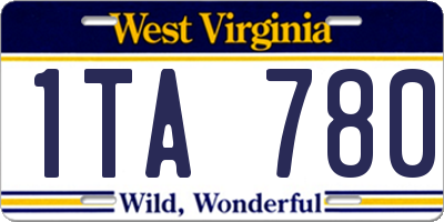 WV license plate 1TA780