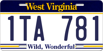 WV license plate 1TA781