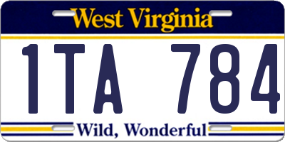 WV license plate 1TA784