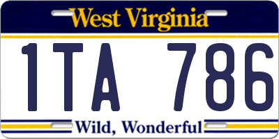 WV license plate 1TA786