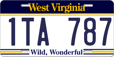 WV license plate 1TA787