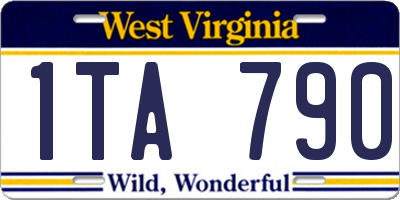 WV license plate 1TA790