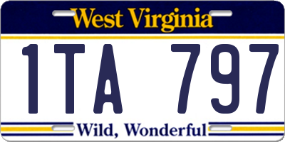 WV license plate 1TA797