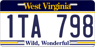 WV license plate 1TA798
