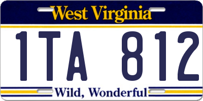 WV license plate 1TA812