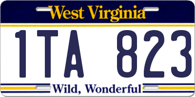 WV license plate 1TA823