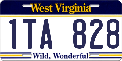 WV license plate 1TA828